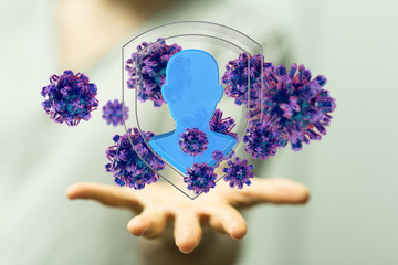 Coronavirus abstract background. Medical Genetics Bacteriological Microorganism..