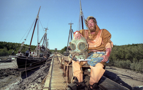 scaphandrier p&eacute;cheur de perle australie ouest.