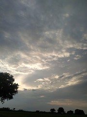 Dramatic sky view in bihar. this photo is taken in India.