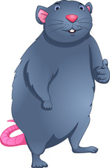 cute mouse thumb up cartoon