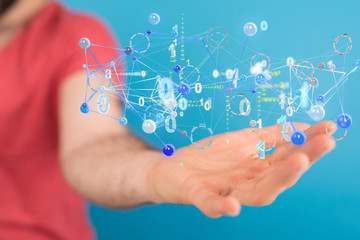 internet net and data digital concept.