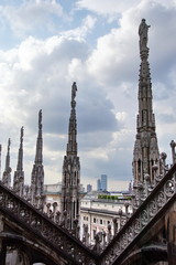 Fototapeta premium Milan Cathedral Duomo di Milano is the cathedral church of Milan in Lombardy, northern Italy. It is the seat of the Archbishop of Milan