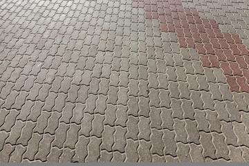 concrete tiles of two colors
