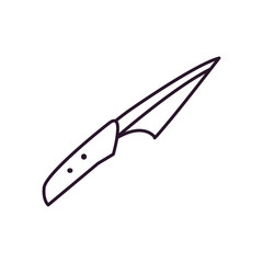 knife free form line style icon vector design