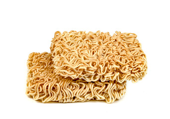 Instant noodles isolated on white background