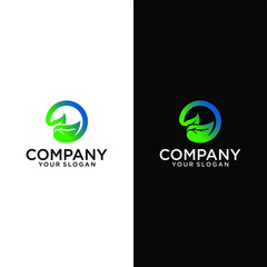 Vector illustration of colorful leaves. Health care, beauty, domestic food or natural food logo template.