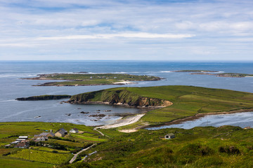 View from 'Sky Road' on County Galway's west coast near Clifden, Republic of Ireland.