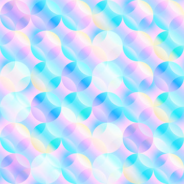 Holographic Bubbles Seamless Pattern.