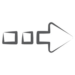 Fototapeta premium Next right arrow vector, editable brush stroke in line style 