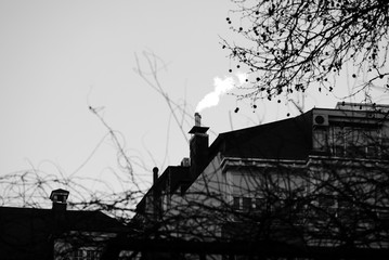 Obraz premium Fumée dans le ciel