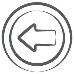 
Trendy vector of reverse arrow in brush stroke style, left reverse 

