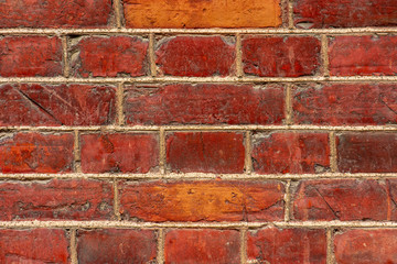 old red brick wall as background