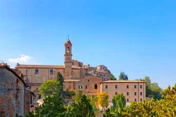 Fototapeta na wymiar Old town panorama in Tuscany, Montepulciano, Italy.