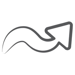 

Turn up vector in modern linear stroke style 

Short arc arrow in linear editable stroke style 
