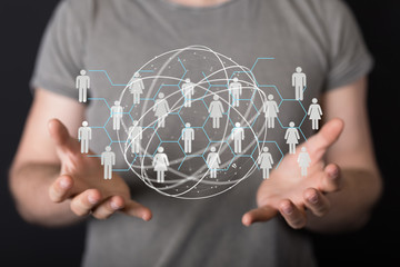 Digital Network and data concept.