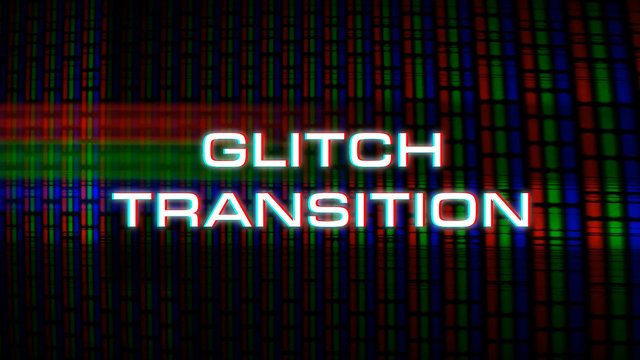 Full Screen Glitch Transition with Text
