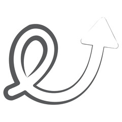 
Vector style of scribble arrow in brush stroke style
