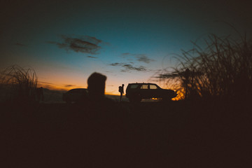 atardecer en la ruta