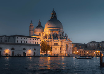 Naklejka na ściany i meble Basilica Santa Maria della Salute in sunset time, Venice, Italy