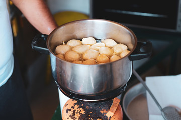 Albanian traditional food dessert petulla