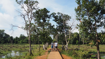 Throwback trip in Cambodia Siem Reap. Cambodia Siem Reap－July 25, 2016: Ancient architecture and natural scenery in Angkor Wat Cambodia. Photo taken in Pre Rup, East Mebon, Ta Som, Neak Pean, and Prah