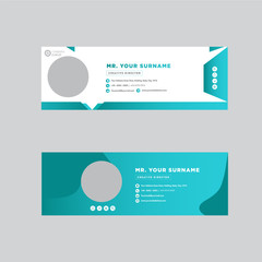 Email signature template design personal social media cover