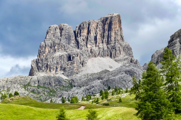 typical peak of the natural park of the Dolomites, Italy
