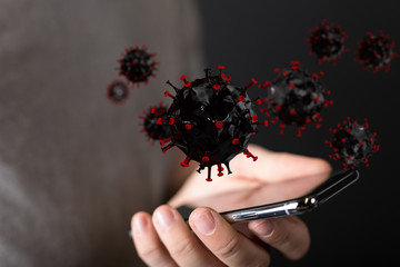 virus. Novel, people Concept quarantine.