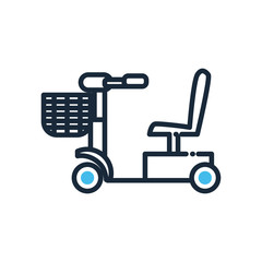 wheelchair line and fill style icon vector design