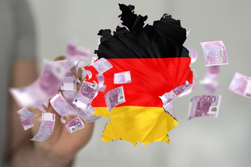 3D map of Germany. Map of Germany land