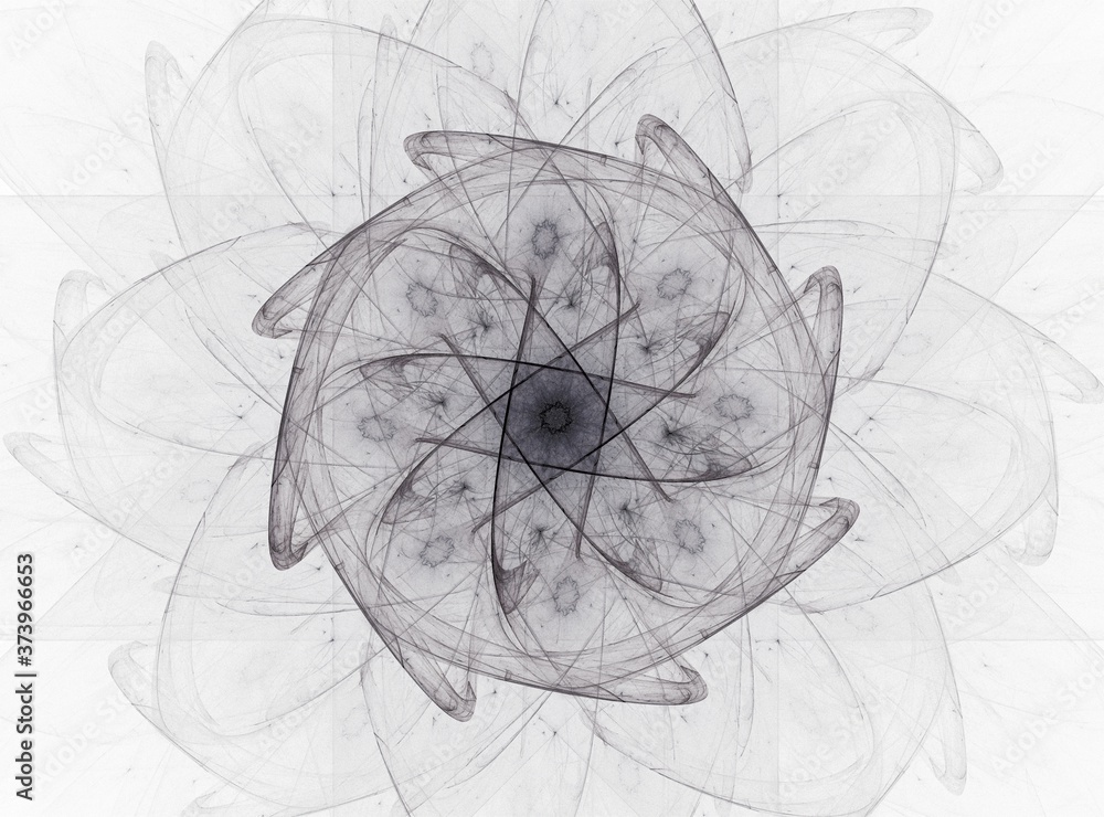 Poster computer-generated 3d fractal. close-up texture spheres in color. elegant abstract fractal backgroun