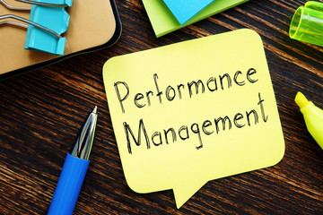 Performance Management is shown on the conceptual business photo