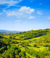 Beautiful landscape in Tuscany near Montepulciano.