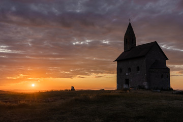 Church sunset view