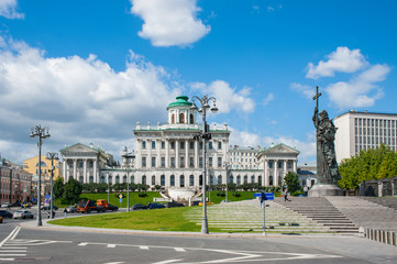 Moscow / Russia-08/11/2020 Monuments in the Alexander Garden are dedicated, first of all, to the...