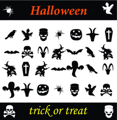 Set of Halloween icons