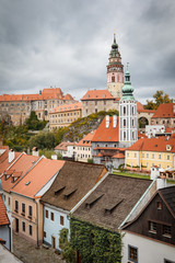Fototapeta na wymiar A view of Cesky Krumlov which is a historic city in Czechia, Central Europe