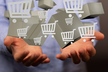 logistics and delivery concept digital 3d.