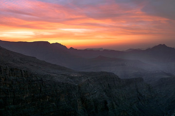 sunrise in the mountains
