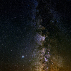 Milky Way, Jupiter and Saturn