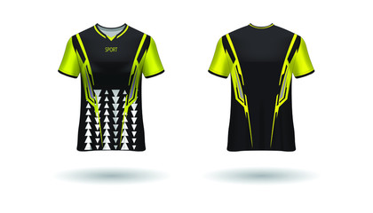 Sport design template  football jersey vector for football club. uniform front and back view.