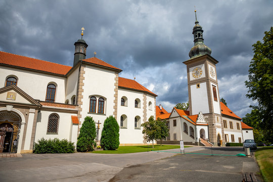 Zbraslav, Czech Republic- 24.08.2020: Church of St. Jacob the Elder in Zbraslav, Prague, Czech republic