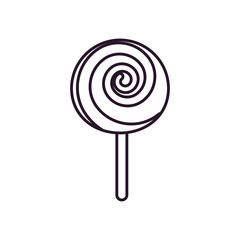 sweet candy free form line style icon vector design