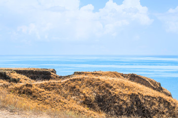 Beautiful landscape on the rolling hills and river
