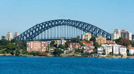 Sydney Harbour bridge with Kirribili, New South Wales, Australia. 