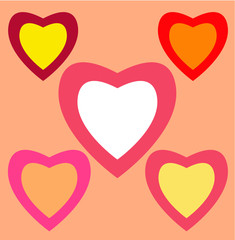 Heart icon with color variation