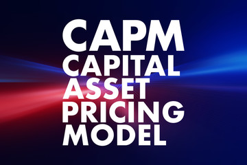 Fototapeta na wymiar CAPM - Capital Asset Pricing Model acronym, business concept background