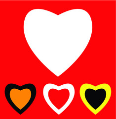 Heart icon with color variation