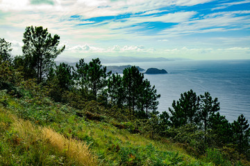 Obraz premium Parapentistas desde Orio-Donostia