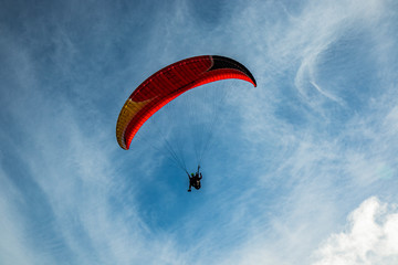 Parapentistas desde Orio-Donostia
